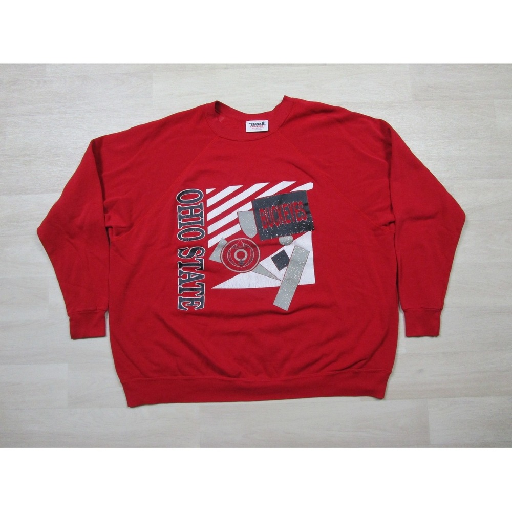 Vintage‎ 1980s Ohio State University Sweatshirt (2XL) Buckeyes Crest Logo USA